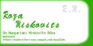 roza miskovits business card